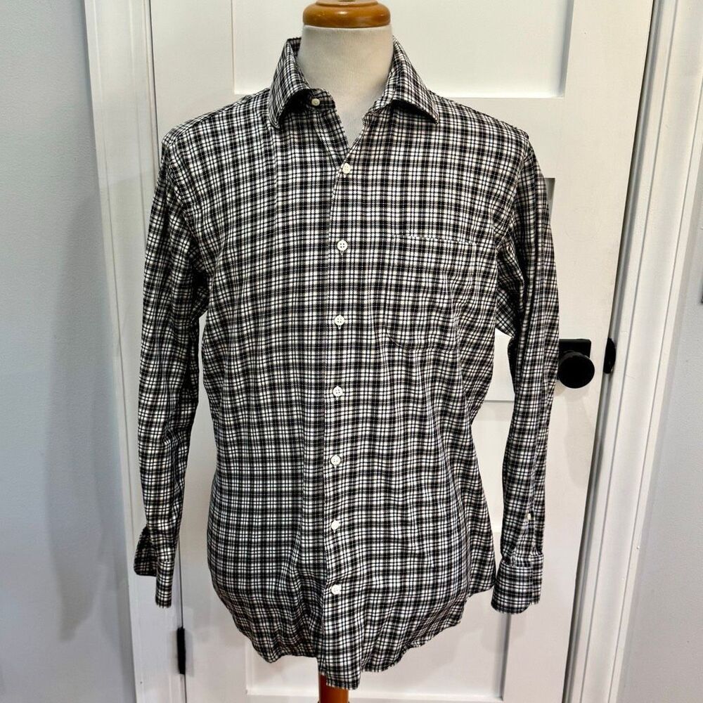Peter Millar Plaid Flannel  Long Sleeve Shirt.